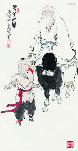 范曾（b.1938） 2010年作 老子出关 立轴 纸本设色