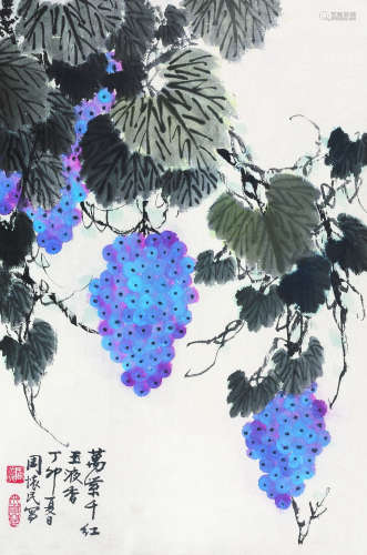 周怀民（1907-1996） 1987年作 万紫千红玉液香 镜心 纸本设色