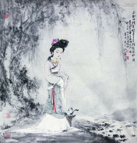 白伯骅（b.1944） 2008年作 西施 镜心 纸本设色