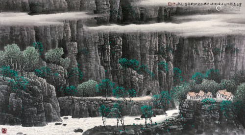 王文芳（1938-2020） 2007年作 耸立在陇塬之上 镜心 纸本设色