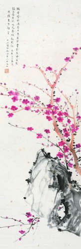 张伯驹（1898-1982） 傲骨风雪中 镜心 纸本设色