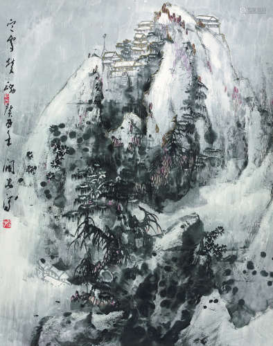 王阔海（b.1952） 山水 立轴 纸本设色