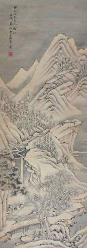 黄文灿 1898年作 山水 立轴 纸本设色