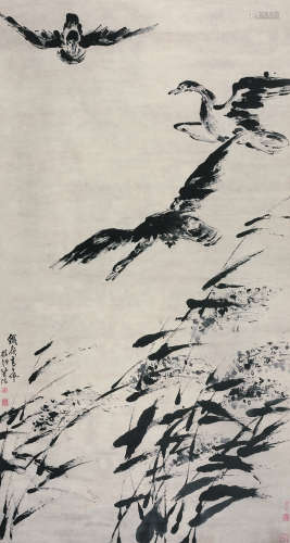 高其佩（1672-1734） 芦雁图 立轴 纸本设色
