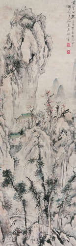 高其佩（1672-1734） 山水 立轴 纸本设色