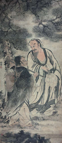 吴伟（1459-1508） 大儒高隐图 立轴 纸本设色