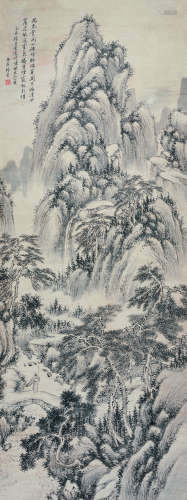 杨晋（1644-1728） 山水 立轴 纸本设色