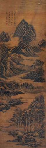董其昌（1555-1636） 山水 立轴 绢本设色