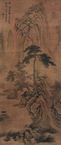 谢时臣（1487-1567） 山水 立轴 绢本设色