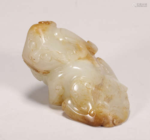 Ming Dynasty - Hetian Jade Beast Ornament