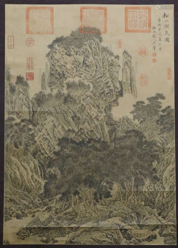 Qing Dynasty - Wang Hui Shanshui Painting