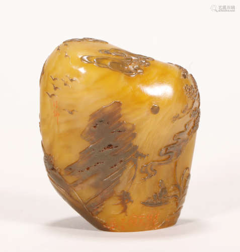 Qing Dynasty - Field-Yellow Stone Seal