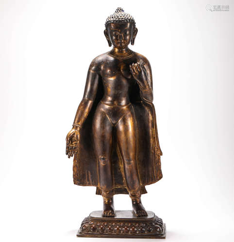 14th Century Sakyamuni Standing Statue14世纪释迦摩尼站像