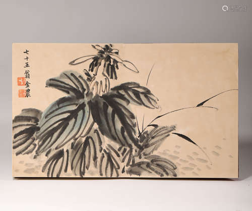 Ink painting Album from JinChen Qing清代水墨畫
作者；金農
花卉册頁