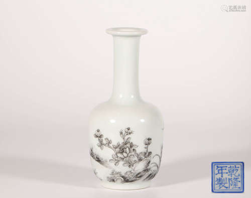 ink colored vase from Qing清代墨彩瓶