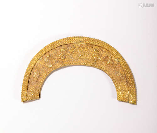 Gold Jewelry Ornament from Qing清代純金首飾