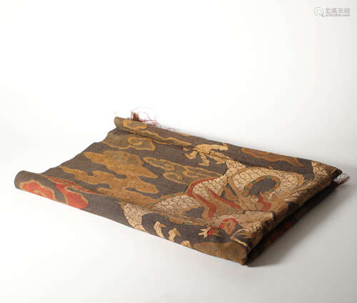 Tapestry Silk Thread In Dragon and RuYi Grain from Qing清代如意雲紋龍紋緙絲