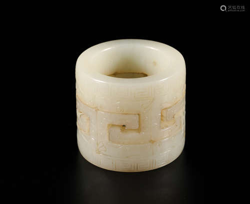 HeTian Jade Ring from Qing清代和田玉活環