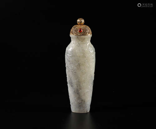 HeTian Jade Showing vase from Liao遼代和田玉賞瓶