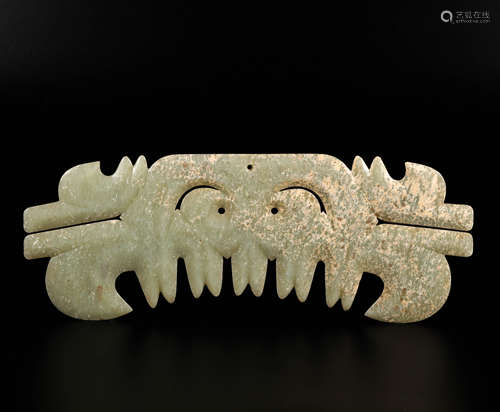 Cloud Hook Jade Pendant from HongShan Culture红山文化勾云佩