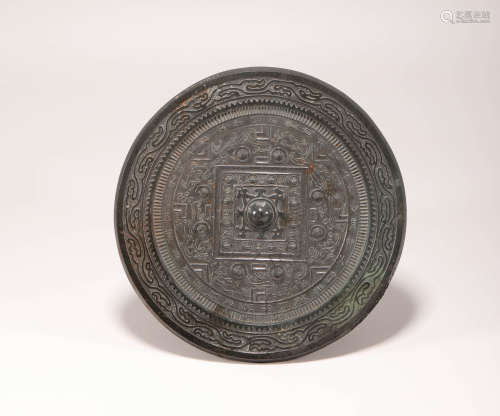 Bronze Standard Mirror from Zhan戰國青銅規矩鏡