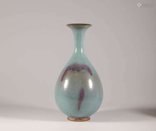 Jun Kiln Long Neck Vase from Yuan元代鈞窯長頸瓶