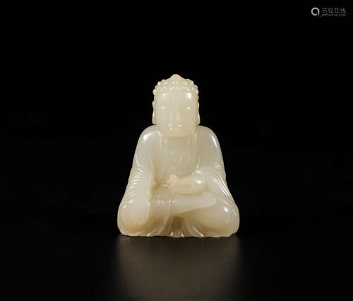 HeTian Jade Saykamuni Statue from Qing清代和田玉釋迦摩尼佛祖造像