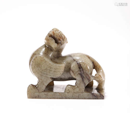 HeTian Jade Ornament in Beast form from Song宋代和田玉瑞獸