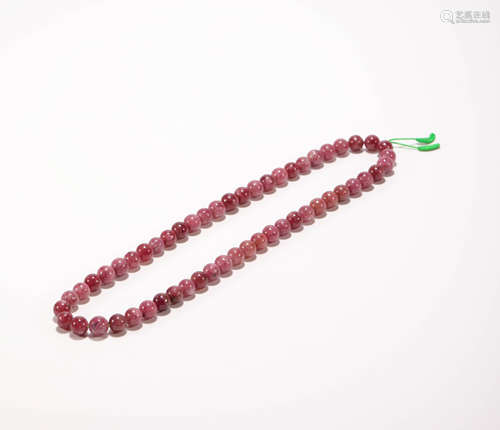 Pink Jade Necklace from Qing清代粉紅色碧璽項鏈