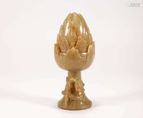 HeTian jade lamp Ornament from Han漢代和田玉博山爐