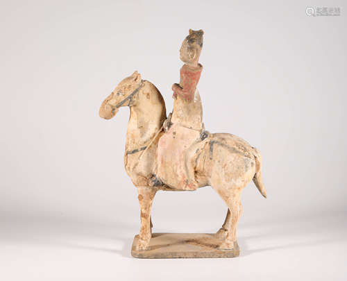 Human Statue in Riding Horse form from Han漢代騎馬人物陶俑