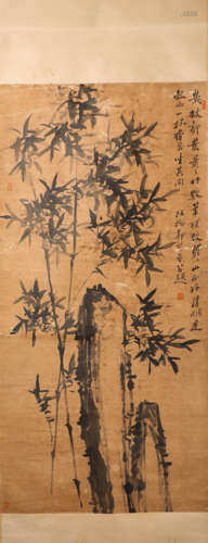 Ink Painting i, vertical scroll from Ming(ZhengBanQiao)明代水墨畫
作者；鄭板橋
紙本立軸