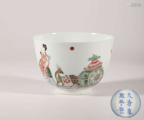 Pink Glazed Human Stories Bowl from Qing清代粉彩人物故事碗