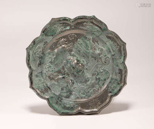 Bronze Floral Form Mirror from Han漢代青銅花瓣口青銅鏡子