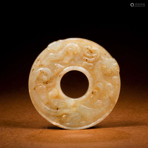 A Chinese Jade Bi Ornament