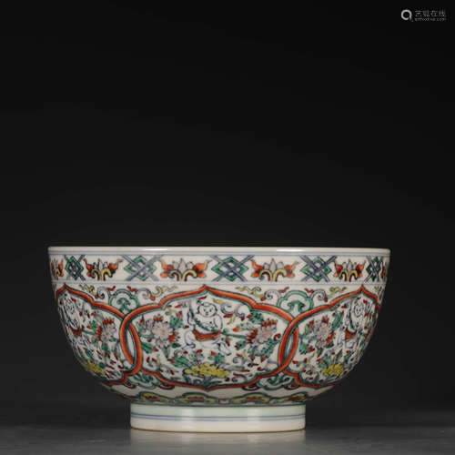 A Chinese Doucai Painted Porcelain Bowl