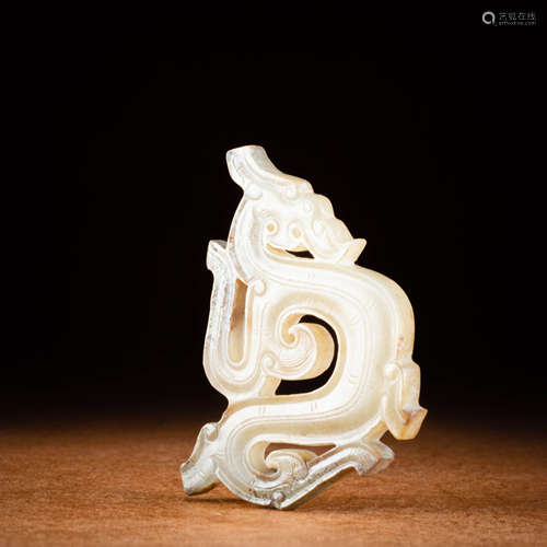 A Chinese Jade Dragon Ornament