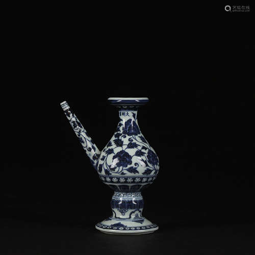 A Chinese Blue and White Twine Pattern Porcelain Pot