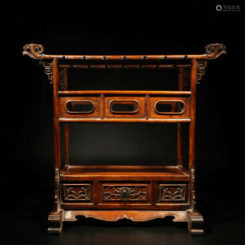 A Chinese Rosewood Carved