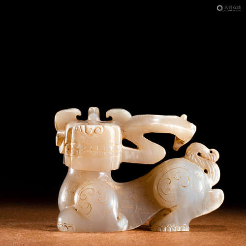 A Chinese Jade Beast Ornament