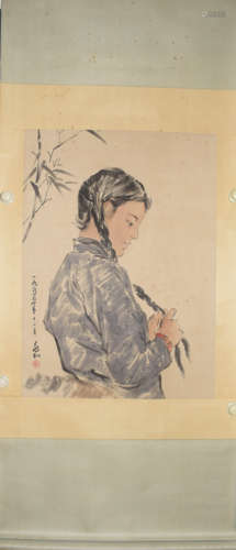 A Chinese Girl Painting