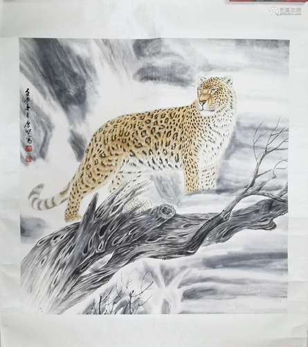 A Chinese Leopard Painting