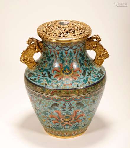 Qing Dynasty - Cloisonné Vase
