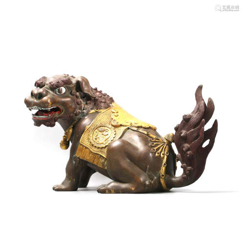 A Chinese Gild bronze Lion Ornament