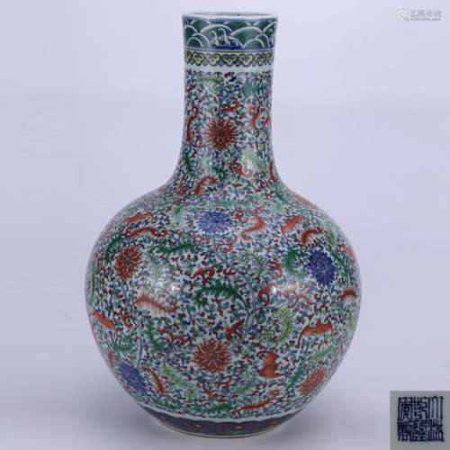 A Chinese Doucai Twining lotus pattern Porcelain Vase