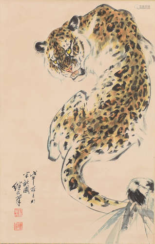 A Chinese Leopard Painting