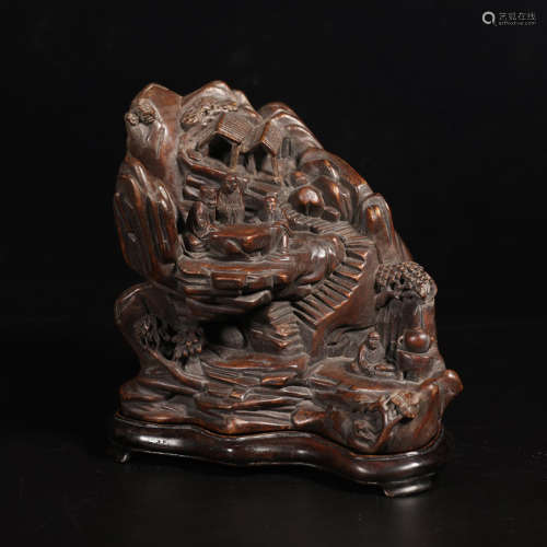 A Chinese Eaglewood Carved Rockery Ornament