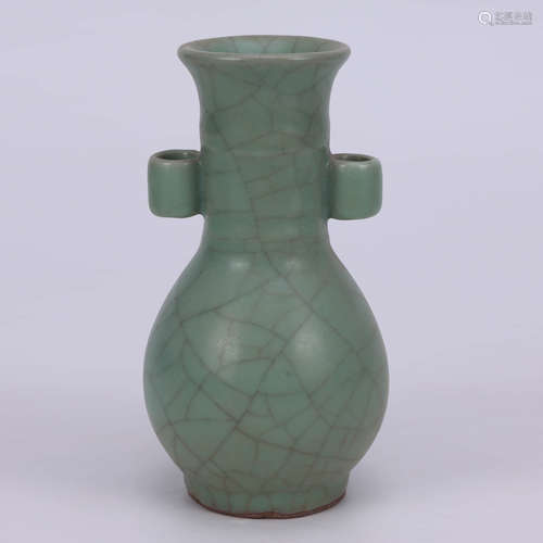 A Chinese Longquan Kiln Cyan Glazed Porcelain Vase