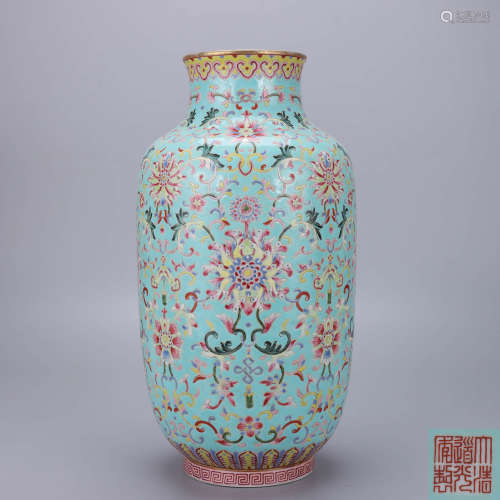 A Chinese Twining flower pattern Porcelain Tube Vase