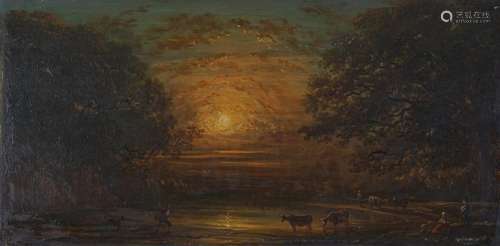 Victor de GRAILLY (1804 1889), Coucher de soleil a…